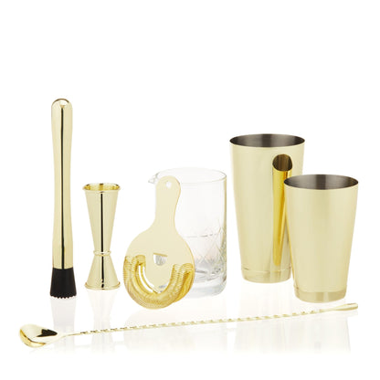 GOLD 7- PIECE BAR ESSENTIALS SET BY VISKI