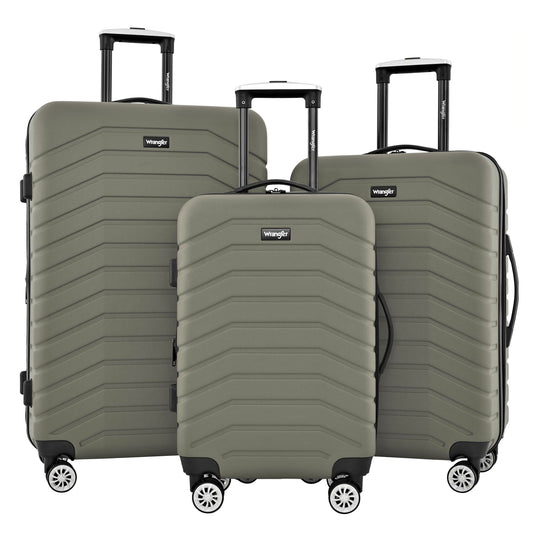 WRANGLER 3 PC EXPANDABLE LUGGAGE, Smokey Olive