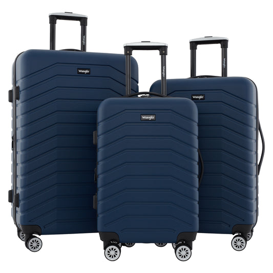 WRANGLER 3 PC EXPANDABLE LUGGAGE, Navy